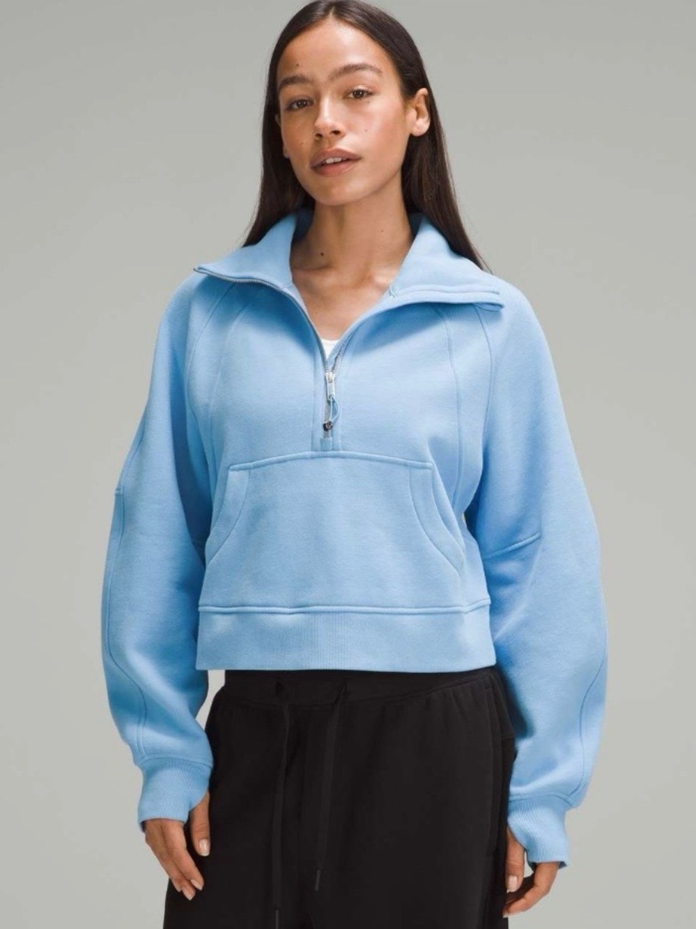 lululemon athletica Scuba Oversized Funnel Neck Aero Blue - Picture 1 of 6